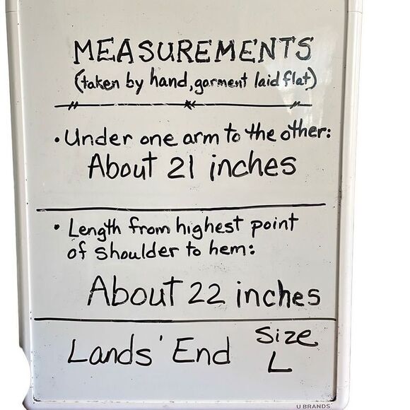 Lands’ End classic jean jacket with stretch dark Wash EUC size L - Picture 10 of 10